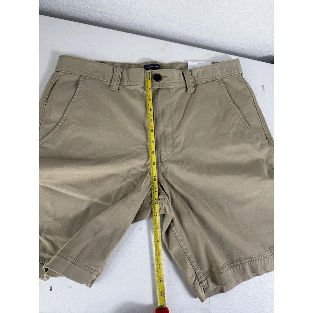St. John's Bay Performance Comfort Stretch British Khaki Flat Front‎ Shorts 36